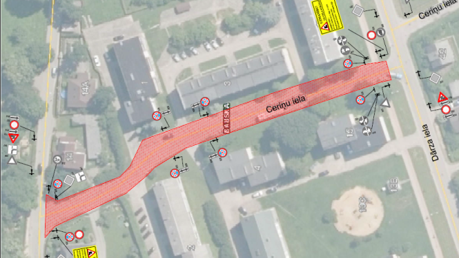Ceriņu iela shēma 2023