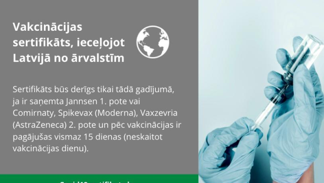 Aicina sekot līdzi digitālo Covid-19 sertifikātu derīguma termiņam; noteiktos gadījumos sertifikāts var būt atsaukts
