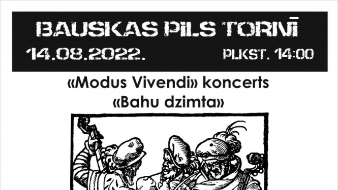Bauskas pils tornī skanēs “Modus Vivendi” koncerts “Bahu dzimta”