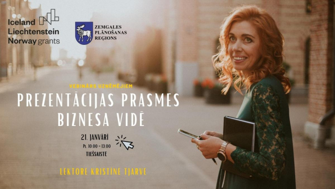 Uzņēmējus uz tiešsaistes semināru “Prezentācijas prasmes biznesa vidē"
