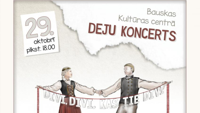 Oktobra izskaņā tautas deju kolektīvi Bauskā pulcēsies ikgadējā sadancī «Divi, divi, kas tie divi»