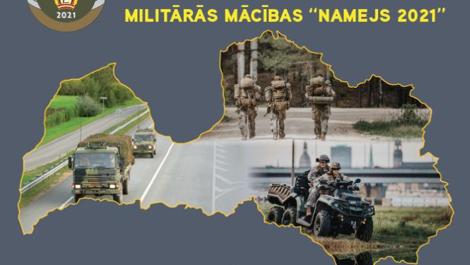 Visā Latvijā notiks Nacionālo bruņoto spēku militārās mācības „Namejs 2021”