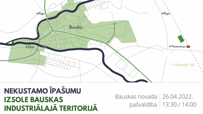 NEKUSTAMO ĪPAŠUMU IZSOLES BAUSKAS INDUSTRIĀLAJĀ TERITORIJĀ