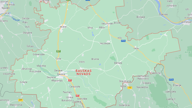 Karte Bauskas novads