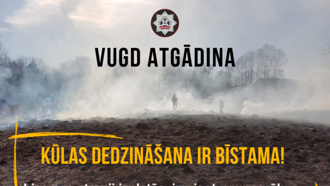VUGD atgādina par kūlas dedzināšanu