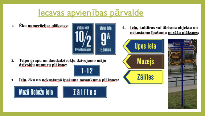 ielu norādes esošais 2023