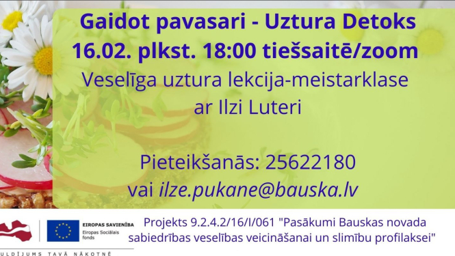 Uztura lekcija - meistarklase 