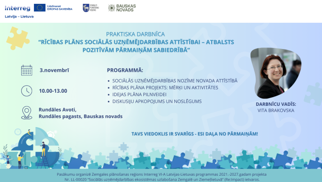 Praktiskā darbnīca 3.novembrī Rundāles Avotos