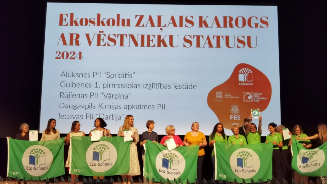 Ekoskolu apbalvošanas ceremonija