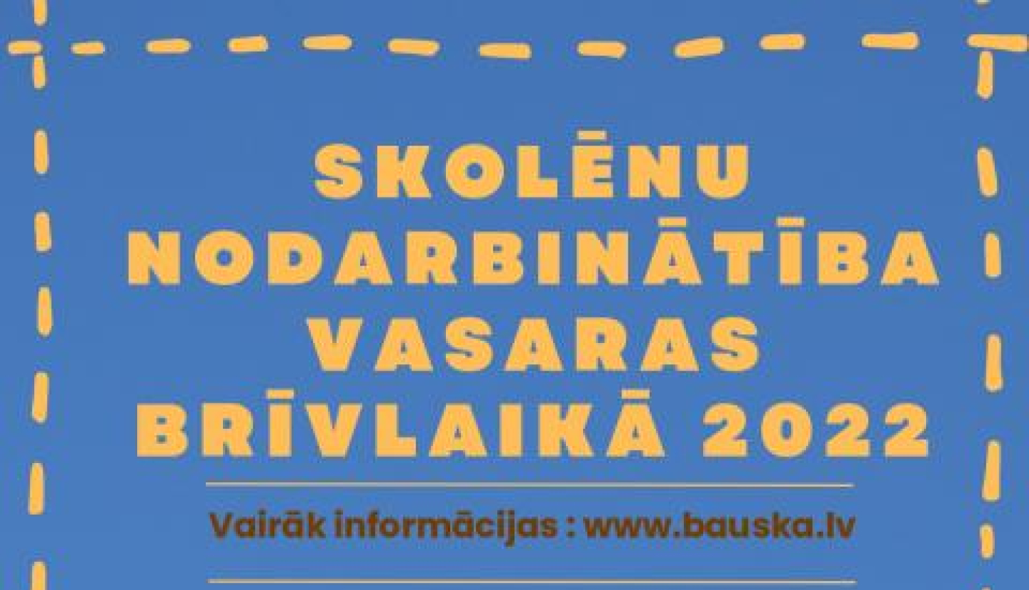 Pašvaldība organizē skolēnu nodarbinātību vasaras brīvlaikā