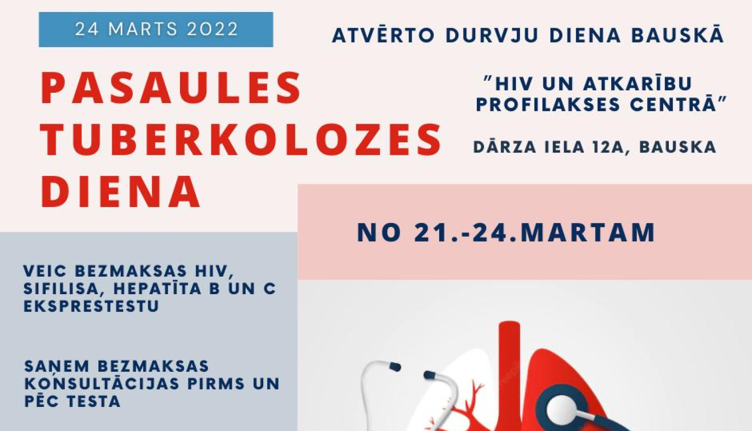 24.martā pasaulē tiek atzīmēta Pasaules tuberkulozes diena