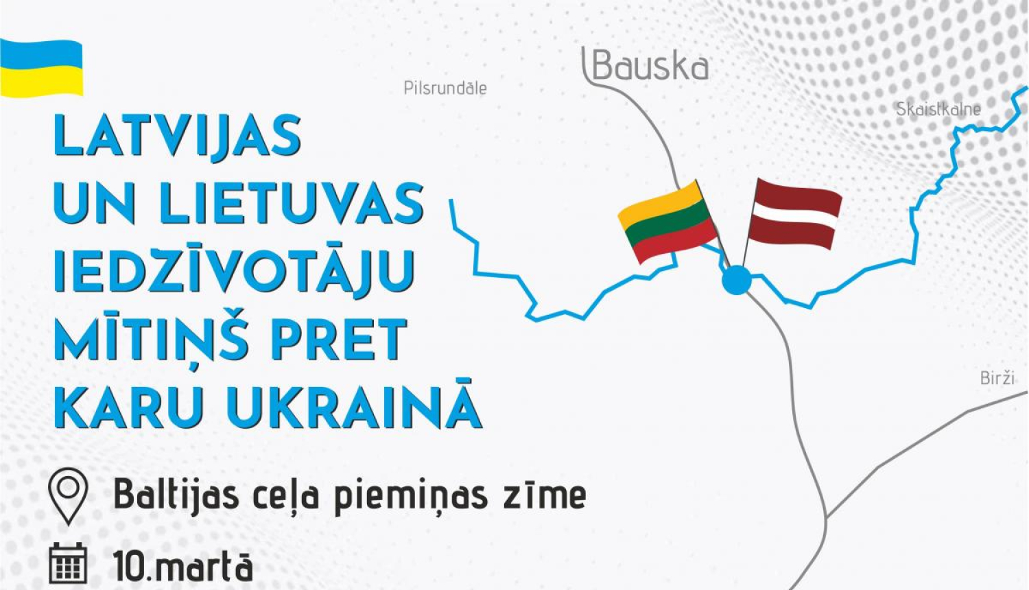 Grenctāles robežpunktā notiks mītiņš Ukrainas atbalstam