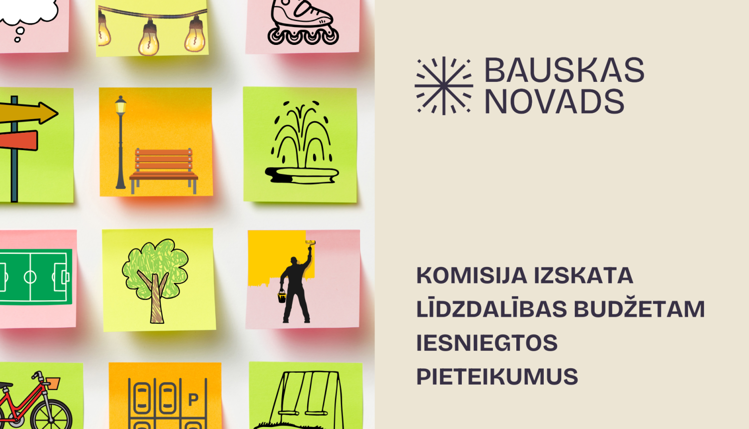 Izskata līdzdalības budžeta pieteikumus