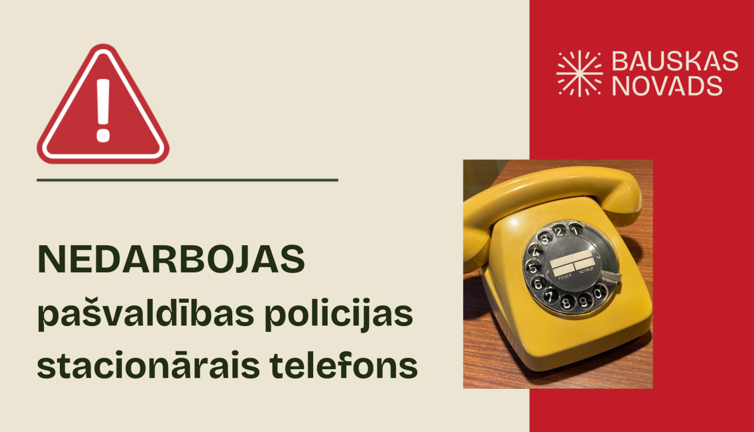 Nedarbojas stacionārais telefons