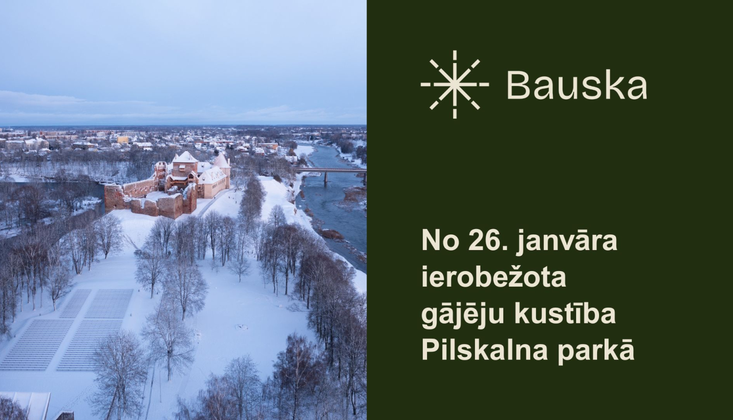 Bauskas Pilskalna parka labiekārtošanas laikā noteikti gājēju kustības ierobežojumi