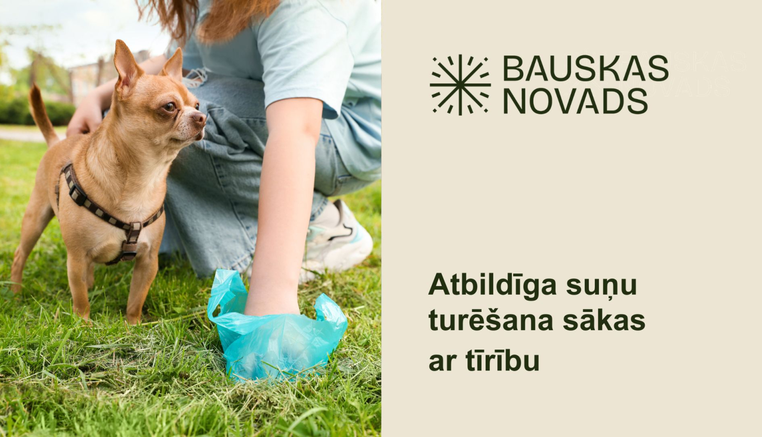 Pavasarī atgādinām: suņu īpašniekiem jāsavāc sava suņa ekskrementi