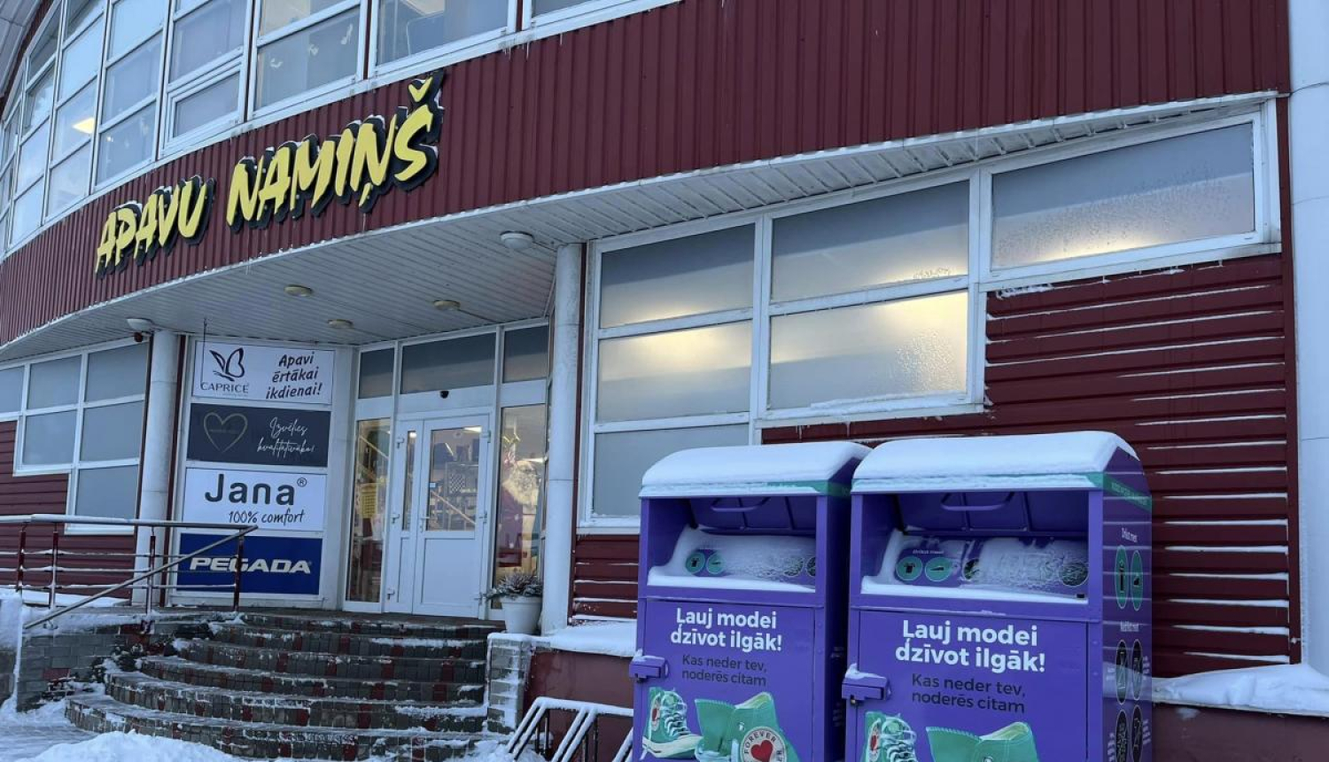 Konteineros Bauskā var nodot lietotu apģērbu un apavus