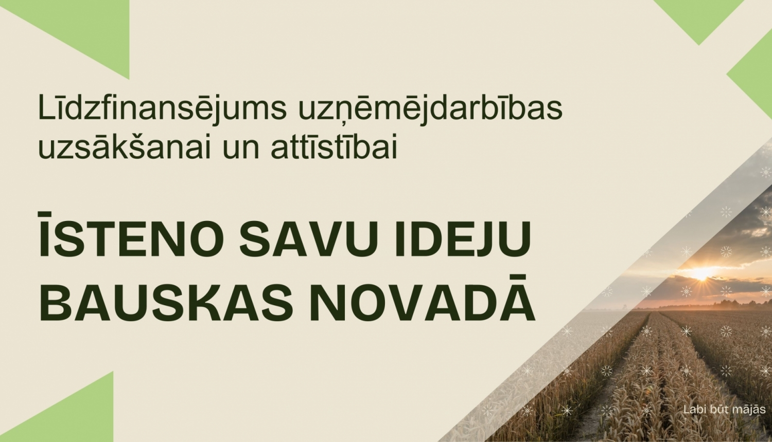 Īsteno savu ideju Bauskas novadā