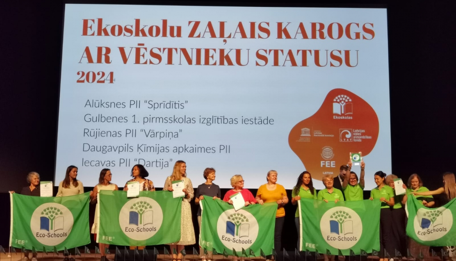 Ekoskolu apbalvošanas ceremonija