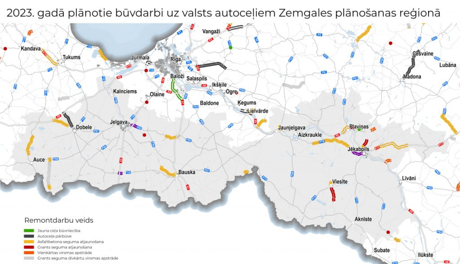 ZPR ceļu remontdarbu karte