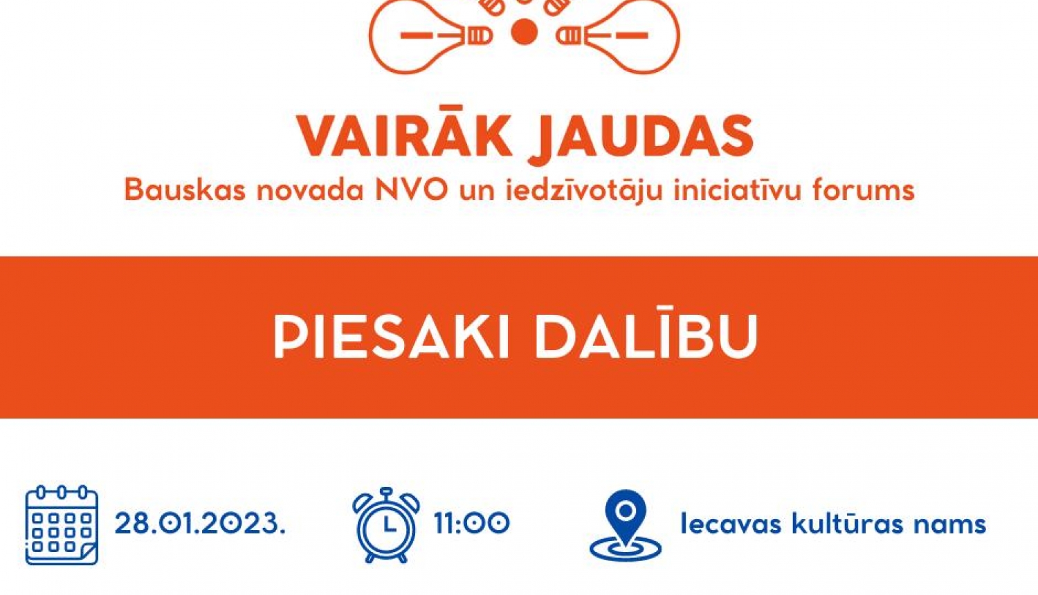 Piesakies sabiedriski aktīvo novadnieku forumam