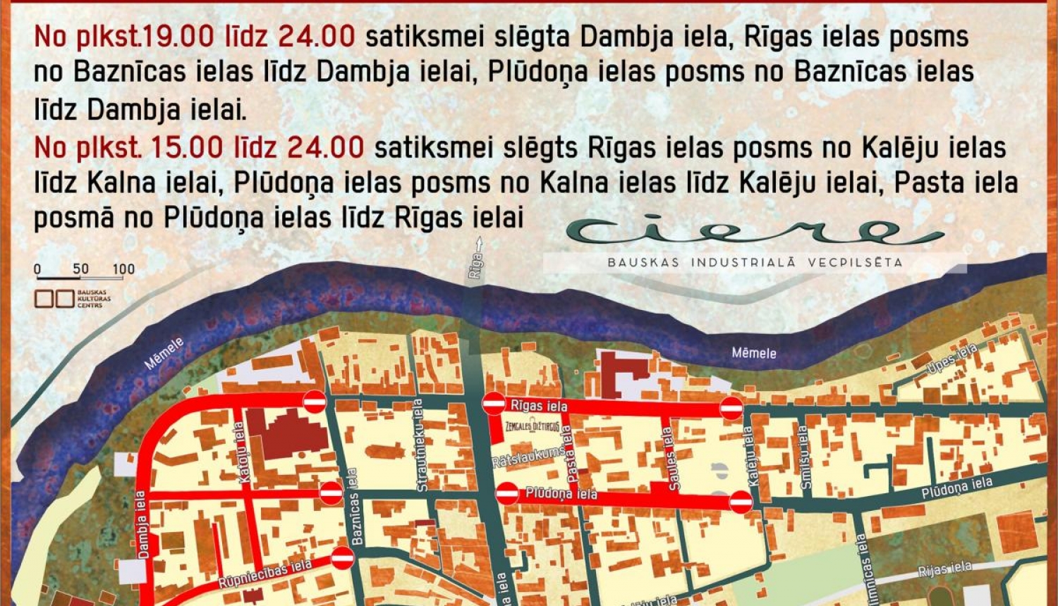 11.septembrī tiks ierobežota satiksme Bauskas vecpilsētā