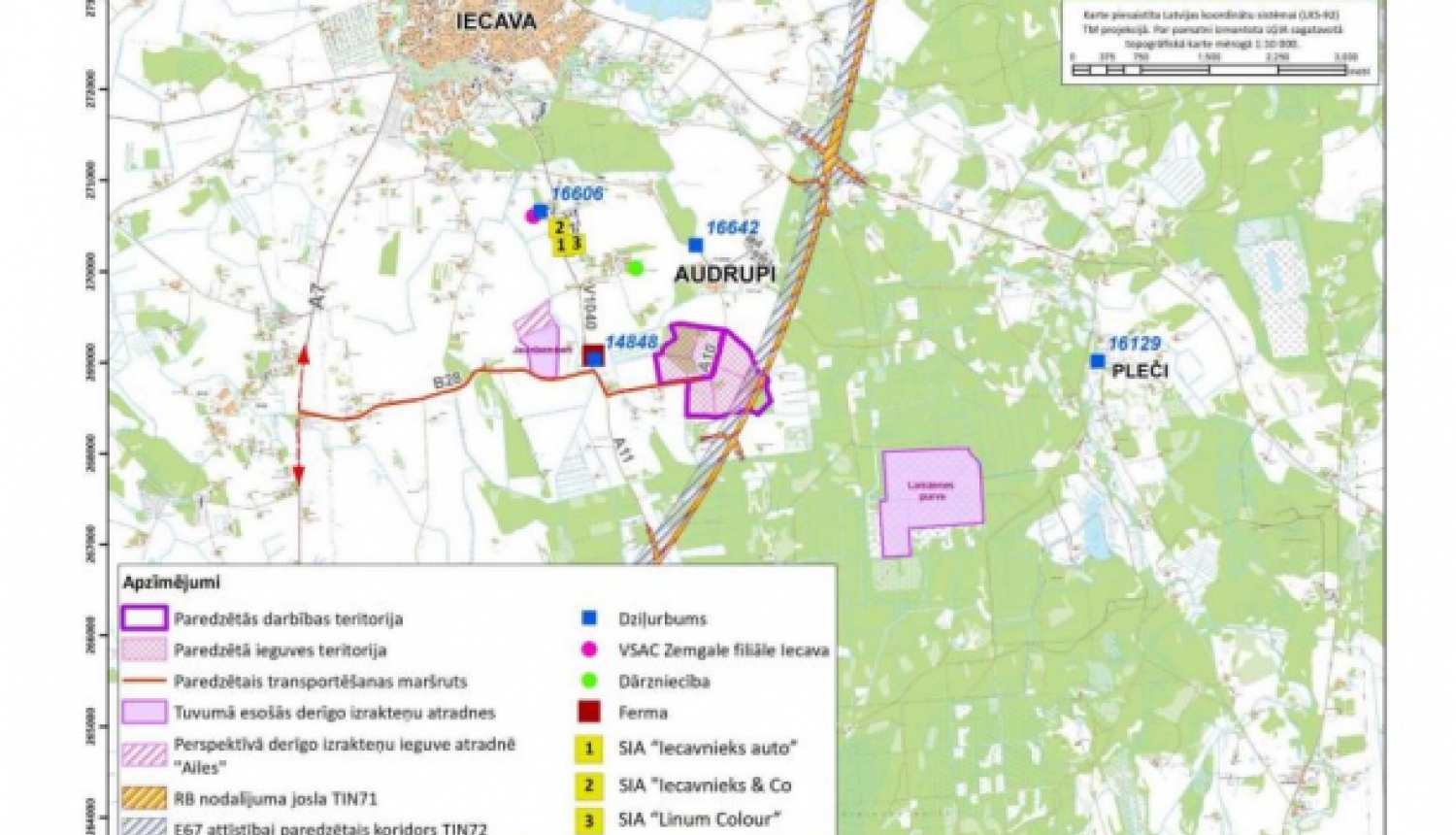 Par dolomīta ieguvi derīgo izrakteņu atradnē “Purmales”