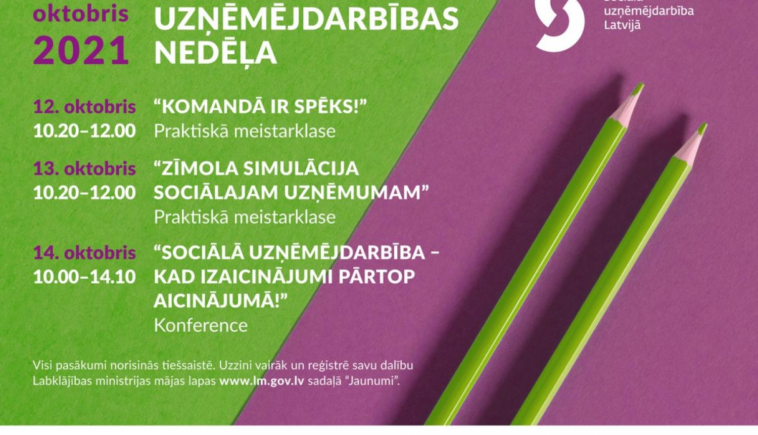 Labklājības ministrija aicina uz Sociālās uzņēmējdarbības nedēļas pasākumiem