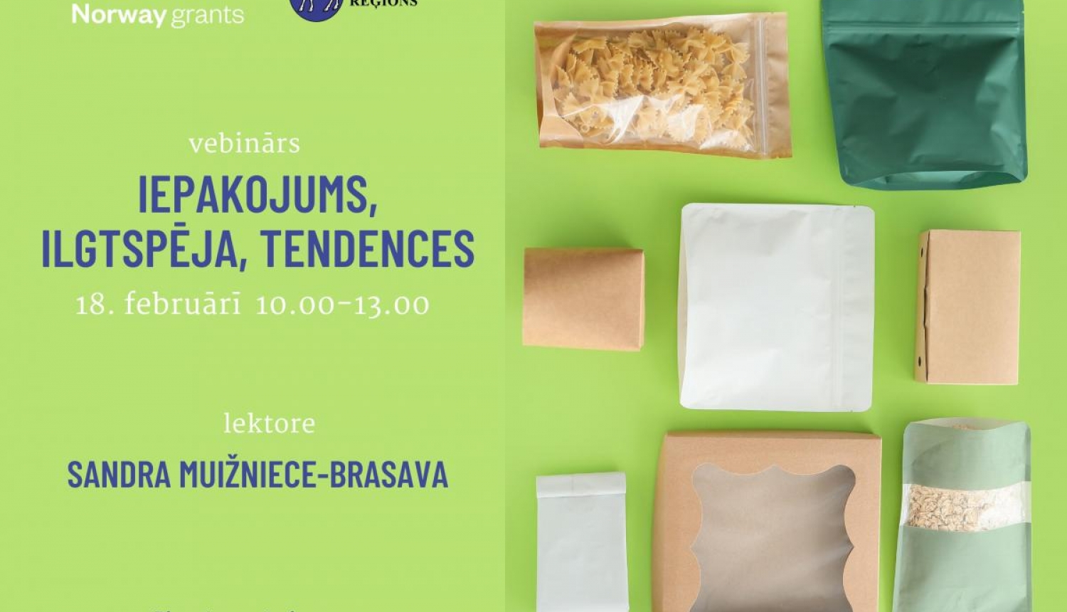 Uzņēmējus aicina uz bezmaksas semināru “Iepakojums, ilgtspēja, tendences"