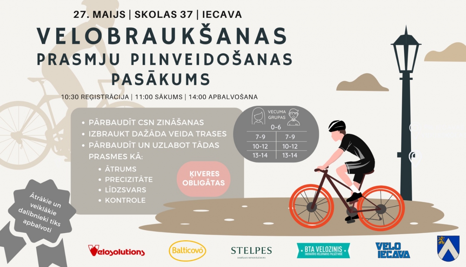 Velobraukšanas pasākums Iecava