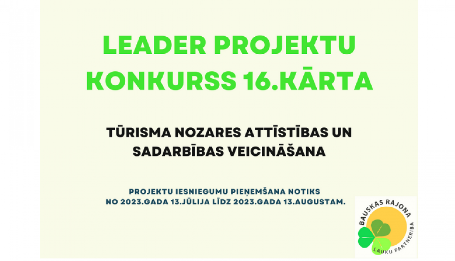 Leader projektu konkurss